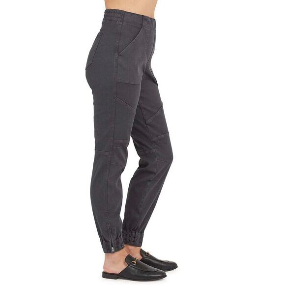 SPANX Stretch Twill Cargo Jogger Pants Washed Black Gray Size S - Picture 1 of 10